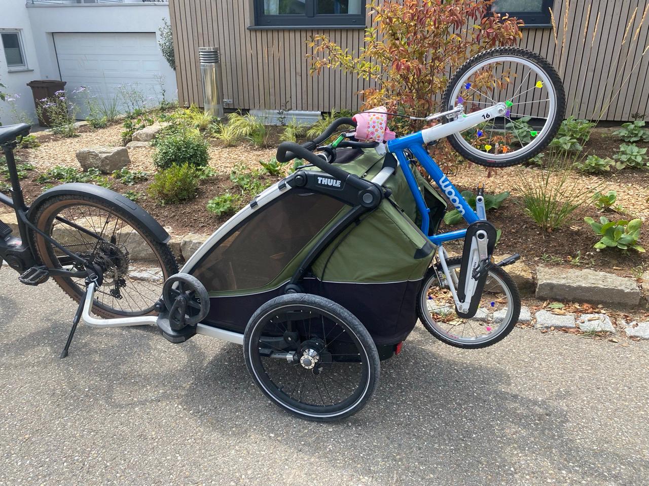 Thule Chariot Fahrradträger 16 Zoll für Woom 3/4 und Puky am Fahrradanhänger