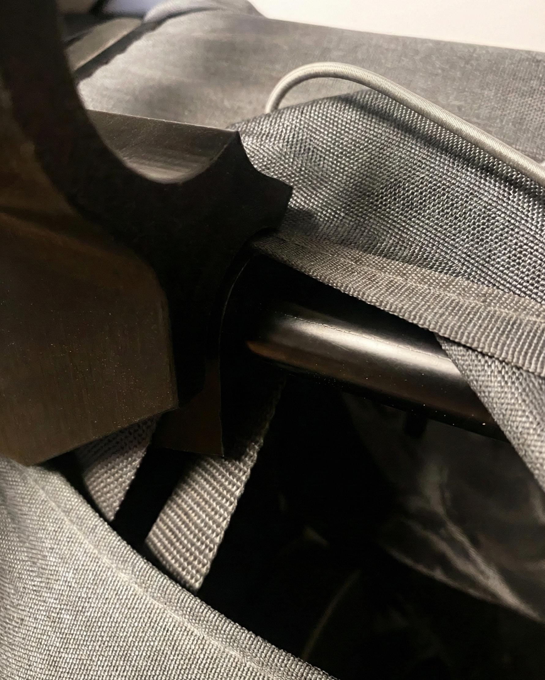 Qeridoo Kidgoo Fahrradhalter – Detailansicht Sicherungsclip