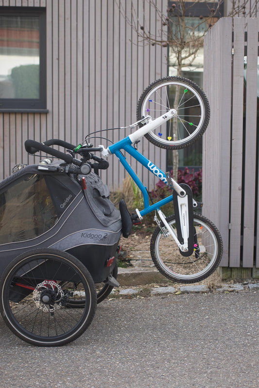 Qeridoo Kidgoo Fahrradhalter | Universal Bike Carrier | Alle Versionen ab 2020 | Kidgoo 1/2, Kidgoo Sport | Laufradhalter